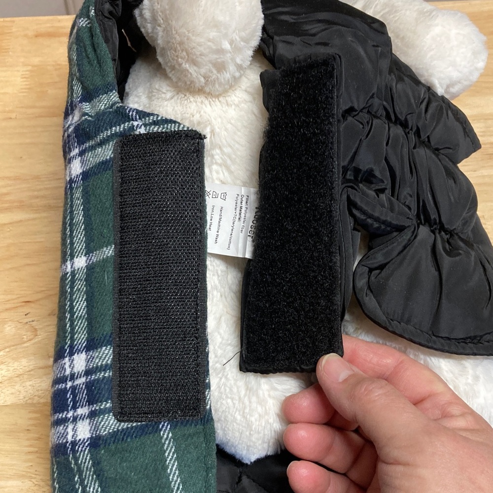 NWT Kuoser Dog Jacket Reversible Green Tartan Plaid or Quilted Black Sz M - Picture 11 of 15